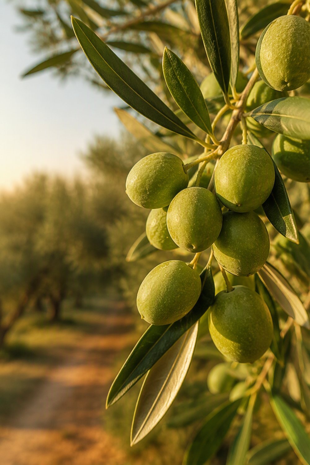 Aceitunas Hojiblanca en la rama, finca El Puntal